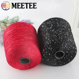 500g Meetee Multi Color Paillette Yarn Sequins Knitting Yarns Natural Silk Hand Needlework Crochet Thread Line Sweater Supplies