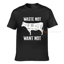 Women's T Shirts Funny Cow Shirt Meat Parts BBQ Man Guys Cooking Party With Sayings Steak Tshirt Men