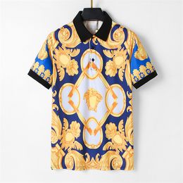 2 mens polos t shirt fashion embroidery short sleeves tops turndown collar tee casual polo shirts M-3XL#198