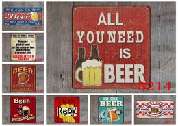 Bar Metal Tin Sign Beer Wine Paintings Vintage Craft Poster Art Sticker Iron Painting Home Restaurant Decoration Pub Signs Wall De7131773