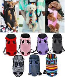 6PCSDHL Pet Carrier Backpack Adjustable Puppy Cay Dog Front Carrier Legs Out Mesh Canvas Sling Carry Pack Travel Tote Shoulder Ba2879529