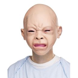 Novelty Latex Rubber Creepy Cry Baby Face Head Mask Halloween Party Costume Decorations Y200103 225V