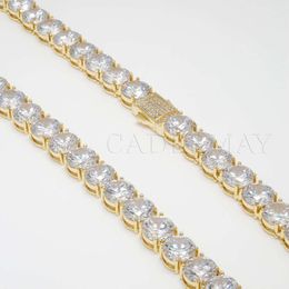 High Quality Moissanite Fine Jewellery 10Mm Sterling Sier VVS Tennis Bracelet Women Wholesale Diamond Chain