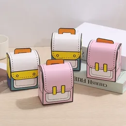 Gift Wrap 50pcs Cartoon School Bag Box Kid's Birthday Holiday Gifts Packaging Boxes For Candy Cookie Chocolate Paper