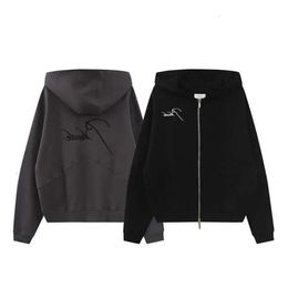 Men S Hoodies Casual Loose Hoodie Style Trend Fashion High Quality Classic Embroidered With Zipper Men Women Tags Capsule Zip Sewn S Aac
