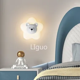 Wall Lamps Modern LED Lamp Minimalist Star Moon Bear Light For Bedroom Bedside Study Room Living Hallway Nursery Interior Sconce