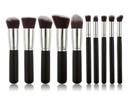 10pcs Makeup Brushes set Professional Powder Foundation Eyeshadow Make Up Brushes Cosmetics Soft Synthetic Hair7230356