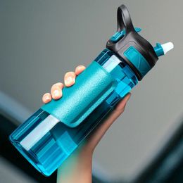 UZSPACE 500/700ml Sport Water Bottle With Straw Portable Leakproof Shaker Outdoor Travel Plastic Bottle Ecofriendly BPA Free 240528
