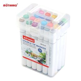 Watercolour Brush Pens Markers 24 Coloured double headed art marker pens used for childrens Colouring and sketching cards to create WX5.27HYSX
