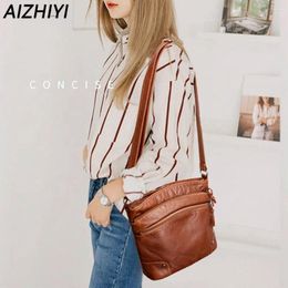 Shoulder Bags Solid Shopping Street Crossbody Tote Mummy Soft PU Leather Satchel Simple Female Daily Bag
