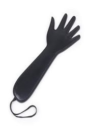 BDSM Hand Shape Whip Slapping Paddle Leather Flogger for Sexual Play New Design Spanking Sex Toy BDSM Punishment Slave Training Eq5517926