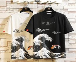 Mens Fashion Anime Print Oversized TShirts Hip Hop Cotton Tees O Neck Summer Japanese Male Causal Fashion Loose Tops4164547