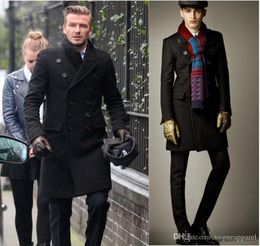 MENS Double Breasted Long Length Parka British Gentleman Clothes Classic Coats Man Slim Fits 2616094