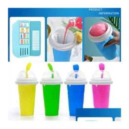 Water Bottles Summer Squeeze Homemade Juice Bottle Quick-Frozen Smoothie Sand Cup Pinch Fast Cooling Magic Ice Cream Sy Maker Jj 1.4 D Dhw9F