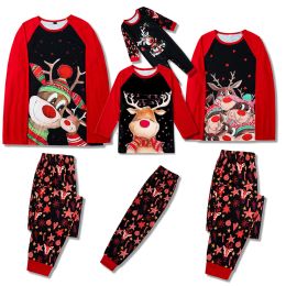 2024 New Year Clothes Mom Dad Kids Baby Dog Matching Outfit Christmas Pyjamas Set Elk Print Cute Soft Sleepwear Xmas Family Look