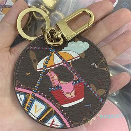 Classic Pendant Keychains Fashion Alloy Key Chains Designer Poker Printed Cartoon Dolls Key Chains Womens Mens Unisex Leather Key Rings Widget