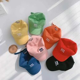 Caps Hats Caps Hats Korean Fashion Childrens Visors Letter Embroidery Unisex Boys and Girls Baseball Hat Childrens Hat Accessories 2-8 Years Old WX5.27