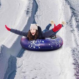 Skiing Snow Tube Inflatable Sleigh Ski Circle Thickened Floated Sled For Kids Adult Skiing Ring Winter Outdoor Ski Supplies