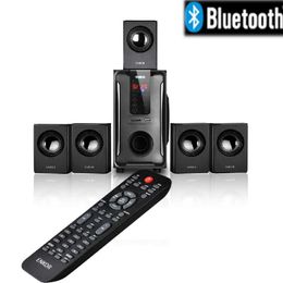 Portable Speakers 5.1 channel home theater speaker system Bluetooth compatible USBSDFM wireless remote control touch screen Dolby surround sound S245287