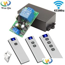 Webcams 43Hz Smart Home Push Button Light Switches Wireless Remote Control Ac 100V 220V 10Amp Relay Receiver For Led Fan Drop Deliver Dhrj3