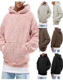 Ebaihui Winter Mens Warm Faux Fur Teddy Bear Hoodie Hooded Sweatshirt Tops Pullover Casual Men Hooded Baggy Sweatshirts Coat Putwe9021625