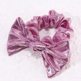 Hair Accessories 1Pcs Bow Ties Scrunchies Cute Soft Sequin Bowknot Ponytail Holders For Women Girls Kids Headwear