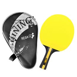 Ping Pong Paddle Table Tennis Racket with Carry Bag for Beginners Boys Girls 240528