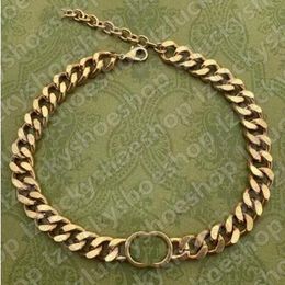 Designer Unisex Necklaces Cuban Choker Necklace Collares Punk Gold Sliver Chunky Thick Link Chain for Women Fashion Jewellery 290U