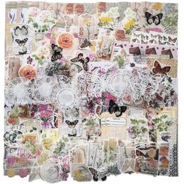 Window Stickers 260Pc Vintage Scrapbook Supplies Aesthetic For Journaling Gift Wrapping Cottage Decor Collage Craft B