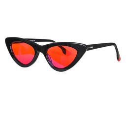 Sunglasses SHINU Sleep Better vintage cat eye glasses women acetate glasses red orange clear lens blue light lock for women y2k eyeglasses Q240527
