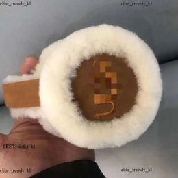 Uggg Ear Muff Sheepskin Fur Designer Earmuffs Metal Buckle Versatile Ear Cover Winter Fashion Ear Warmer For Women And Men With Logo Uggliss Slipper Ear Muff Fcf