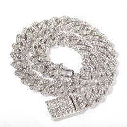 Iced Out Miami Cuban Link Chain Gold Silver Men Hip Hop Necklace Jewelry 16Inch 18Inch 20Inch 22Inch 24Inch 18MM 3416