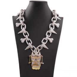 Mens Iced Out Hip Hop Chain Pendants Luxury Designer Jewelry Men Diamond Necklace Big Pendant Bling King Charms Rapper Cuban Link Hipho 333x