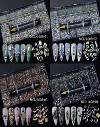 Crystal Nail Art Rhinestone Manicure Accessories 3D Acrylic Glitter Rhinestones Gems Beads Mixed Shape DIY Craft8528735