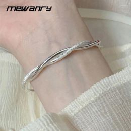 Bangle Mewanry Sparkling Zircon Lines Winding Bracelet For Women Girls Simple Trendy Classic Sweet Elegant Wedding Bride Jewellery Gifts