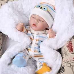 12 Inch Lifelike Reborn Baby Dolls Washable Realistic Sleeping born Small Doll for 3 Year Old Kids Gift 240528