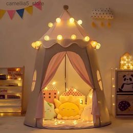 Toy Tents Childrens Tent Game House Toy House Indoor Boys and Girls Pink Mongolian yurt House Princess Castle Q240528
