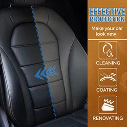 120ML Car Interior Leather and Plastic Coating Agent Car Seat Leather Plastic Renovator Restorer Quick Coat Polish Cleaner Spray