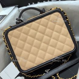 Fashion Box Crossbody bags 21cm Chain bag Genuine Leather 10A Mirror 1:1 quality Designer Shoulder bag Luxury Handbags bags With Gift box set WC466