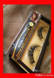 Mink False Eyelashes makeup 100 Real Natural Thick Fake Eyelashes Eye Lashes Extension Beauty Tools 2piece1pair1box1lot 3493790