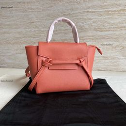 10A Retro Mirror Quality Designer Brand Tote Mini Bag Women Shoulder Periwinkle Real Leather Hands 21cm s Granulated Calfskin Belt Pico H