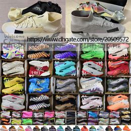 Invia con stivali da calcio di qualità da borsa Zoom IX 9 Elite FG ACC Socks Soccer Cleats per Mens Firm Ground Mbappe Ronaldo Allenatori comodi Scarpe da calcio Dimensione US 6.5-12