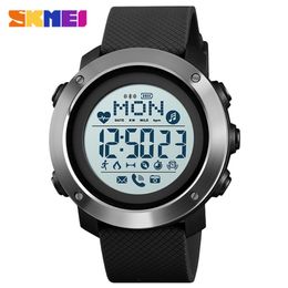 Men Digital Sport Calories Watches Thermometer Weather Forecast LED Watch Luxury Pedometer Compass Mileage Metronome Clock 3199
