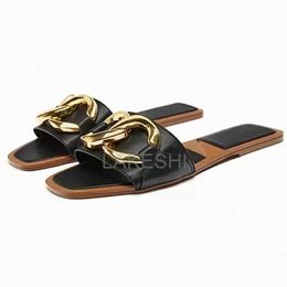Dress Shoes 2024 Women Slippers Summer Flat Sandals Luxury Brand Casual Flip Flops Comfort Non-slip Female Slides Beach H240527 RR15