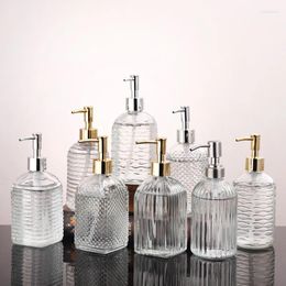 Liquid Soap Dispenser Glass Sub-Bottling Hand Sanitizer Makeup Lotion Shower Gel Plastic Pump Head Transparent Press-Type Storage Container