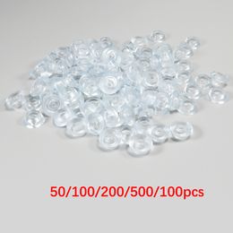50/100/200/500/1000PCS Transparent Silicone 20x8x12mm Round Soft Anti-slip Foot Pad for Furniture Feet Chair Sliders Pads