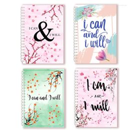 Motivational Quote - I Can And Will Spiral Notebook Sketch Note Book Journal Success Notepad Job Graduation Gifts Gift