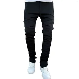 Men's Pants Mens Spring And Fashion Autumn Simple Solid Colour Leisure High Street Jogging Sports