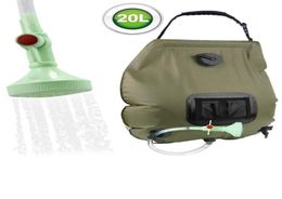 20L Solar Automatic Heated Shower Bag Outdoor Portable Shower Bathing Bag Travelling Camping Hiking With Temperature Indicator8831263