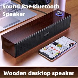 Portable Speakers Wooden Bluetooth Speaker 350M Wooden High Capacity Bluetooth Wireless Desktop Small Computer Speaker Home Desktop USB S245287